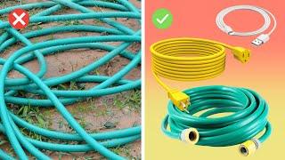 LIFE HACK: How To Roll Up Any Garden Hose or Electrical Cord