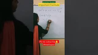 Product & Sum of Roots! Quadratic Equation Important Formula! Revision by Parul Ma'am #mathspsn