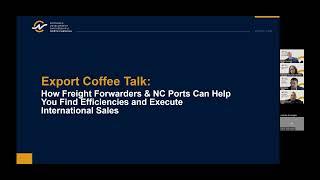 Freight Forwarders and NC Ports - Export Coffee Talk with EDPNC