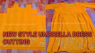 detail of umbrella style frock cutting |umbrella frock cutting in new way | house budget |#hbdesign