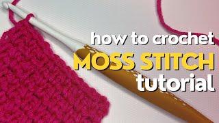 How to crochet a Moss Stitch | Jolly Lizard’s Crochet Basics