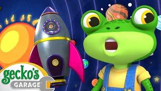 Gecko's Space Rescue | Gecko's Animal Pals | Animal & Vehicle Cartoons | Cartoons for Kids