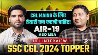 AIR -19 Interview | SSC CGL 2024 TOPPER Strategy