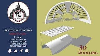 Sketchup tutorial parametric | PATTERNS ON COMPLEX Faces with Flowify for SketchUp