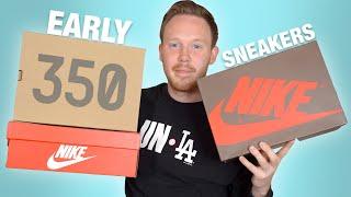 Huge Sneaker Unboxing! Early YEEZYs, Travis Scott Air Jordans and Nike Dunks!