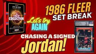 Chasing a Signed Michael Jordan Rookie; 1986-87 Fleer Basketball Set Break Unboxing #basketballcards