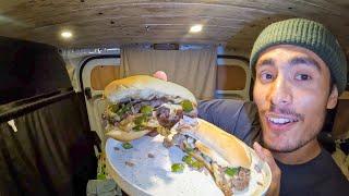 Solo Van Life Camp and Cook in the Black Hills (Making Simple Philly Cheesesteak)