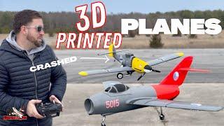 3D Printed RC Planes are Cheaper and Better? BF-109 & MiG-15 90mm FLIGHT