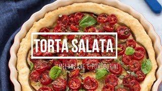 Torta salata con melanzane  TUTTO A CRUDO- Chiarapassion