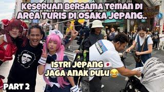 Serunya suasana tempat viral di pusat turis osaka jepang