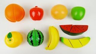 Toy Cutting Fruit Velcro Cooking Playset Fruit Salad Wooden and Plastic