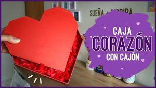 CAJA CORAZÓN CON CAJÓN EN CARTÓN INDUSTRIAL | Soy Maria Zapata