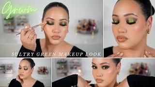 TRYING OUT NEW MAKEUP! GREEN EYE MAKEUP USING JUVIA'S PLACE CULTURE 2 EYESHADOW PALETTE 