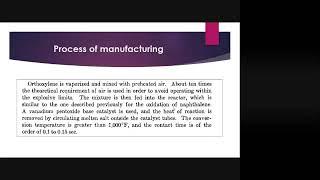 synthesis of phthalic anhydride from o-xylene | organic industry | Applied Chemistry