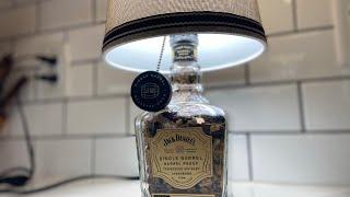 DIY Making bourbon bottle lamps