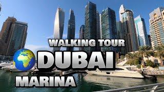 4k Dubai Marina 2024 walking tour | Dubai UAE 