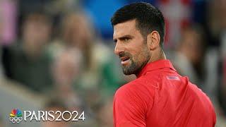 Novak Djokovic not to be denied in singles Round 1 vs. Matthew Ebden | Paris Olympics | NBC Sports