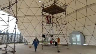 Dome tent installing in Baku - VikingDome