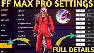 FF Max Setting Full Details | Free Fire Max Setting | Free Fire Max Pro Setting