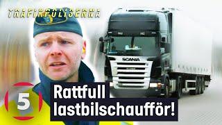 Polisen stoppar rattfull lastbilschaufför! | Trafikpoliserna | Kanal 5 Sverige