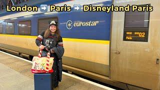 Disneyland Paris TRAVEL Day! Eurostar from LONDON to PARIS Gare du Nore & RER Guide! AD