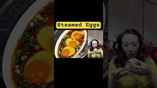 Jenny likes China street food: Steamed eggs! Jenny eating show Mukbang! Chinese Asian food snacks !