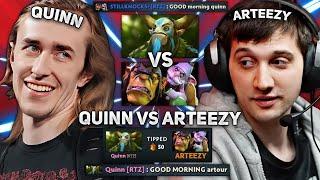 12,100 MMR GAME! QUINN vs ARTEEZY in HIGH MMR! | QUINN picked IMBA HERO in MID! NATURE'S PROPHET