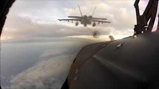 F/A-18 Super Hornet aerial refueling from another Super Hornet