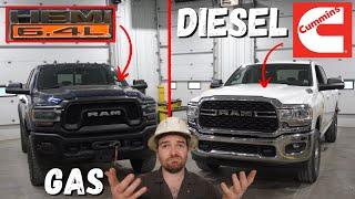 RAM 2500 Cummins DIESEL vs GAS (6.4 Hemi) | Which Engine Should you Buy? *Diesel Mechanic Explains*