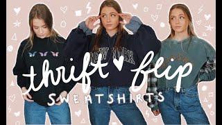 THRIFT FLIP: hoodies & sweatshirts *no sewing machine*