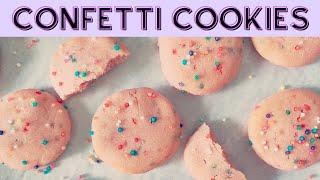 Confetti Cookies | Sugar Cookies | Pink Cookies | Mini Cookies