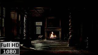 Fireplace 5 hours full HD. Атмосферные звуки старой библиотеки | Для релакса.