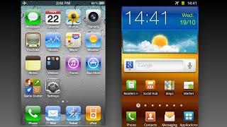 iPhone 4 vs Galaxy S2 UIs (2011)