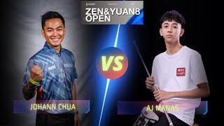 JOHANN CHUA VS AJ MANAS | 2024 ZEN&YUAN8 OPEN #billiards #nineball #9ballpool #highlights #wnt