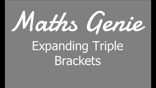 Expanding Triple Brackets