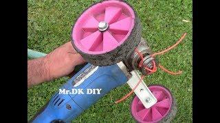 HOME MADE GRASS CUTTER USING ANGLE GRINDER / DIY 2018