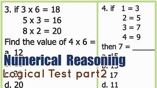 Part2: Logical Test | Numerical Reasoning