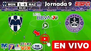 Monterrey vs. Mazatlán en vivo, donde ver, a que hora juega Monterrey vs. Mazatlán Apertura 2024