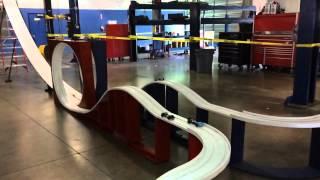 Another slo-mo of Rollercoaster pinewood derby track