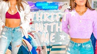 COME THRIFT SHOPPING WITH ME // HUGE AFFORDABLE TRY-ON HAUL + thrift with me vlog