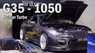 How much Power does the G35 1050 Pulsar Turbo Make on a built 2JZ Supra?