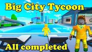 Roblox Big City Tycoon All Building are Completed Golden Builder