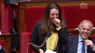 Valérie Boyer prise d'un fou rire à l'Assemblée nationale