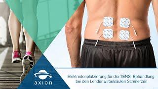 Lendenwirbelsäulen-Schmerzen - Elektrodenplatzierung für TENS | axion