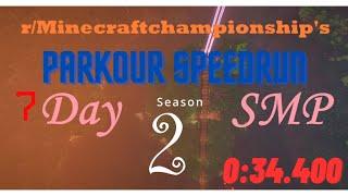 MCC 7-day SMP #2 Parkour Speedrun (0:34.400)