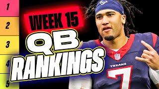  NEW Top 20 QB RANKINGS for Week 15 Fantasy Football  | Fantasy Football Rankings