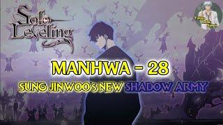 SOLO LEVELING Manhwa EPISODE 28 chapters - 165-169 | JINWOO's REAL SHADOW ARMY |Telugu Anime Sensei