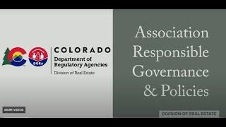 Association Responsible Governance Policies