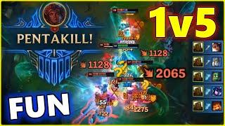 Best PENTAKILL Montage LoL FUN 2024 (1v5, 200IQ, Outplays, Wombo, Prediction) #305