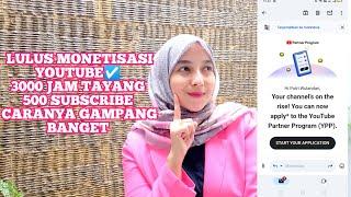 CERITA LOLOS MONETISASI KURANG DARI 3 BULAN ⁉️ TIPS LOLOS MONETISASI #funny #irt #MON#youtube #vlog